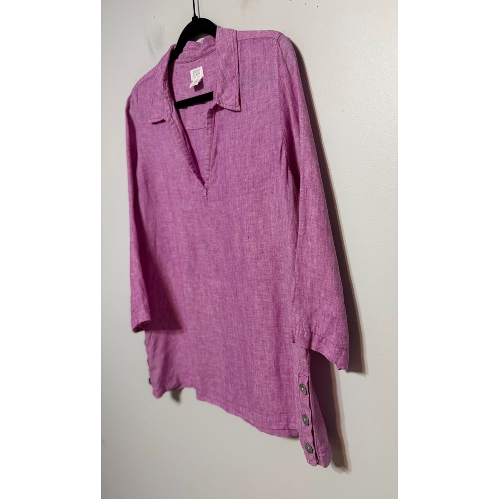 Sigrid Olsen Scandinavian Linen Tunic Top Women Medium Hampston Chic Slow Living - Picture 6 of 8
